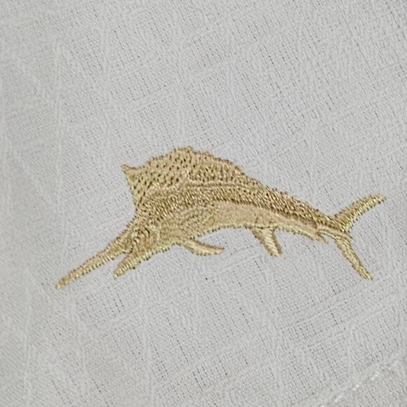 NWT Tampa Bay Rays Tommy Bahama Shirt Mens XXXL Off White Embroidered Silk Camp - Picture 9 of 15